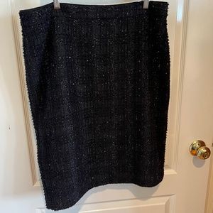 Ann Taylor black sequin pencil skirt